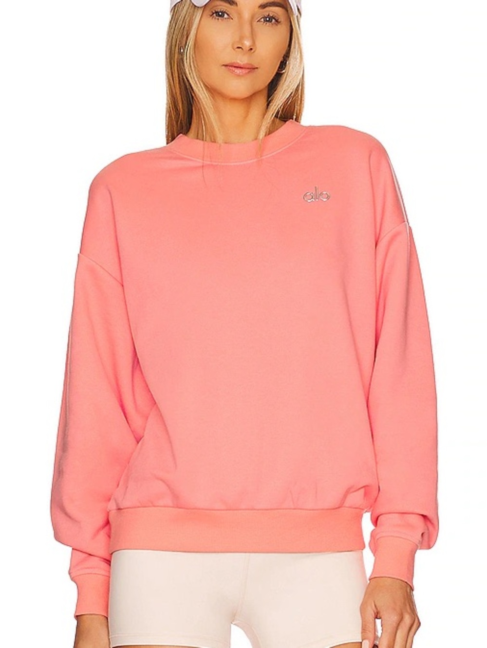 Limited release ALO Yoga Women's Pink Lemonade Crewneck Sweatshirt M